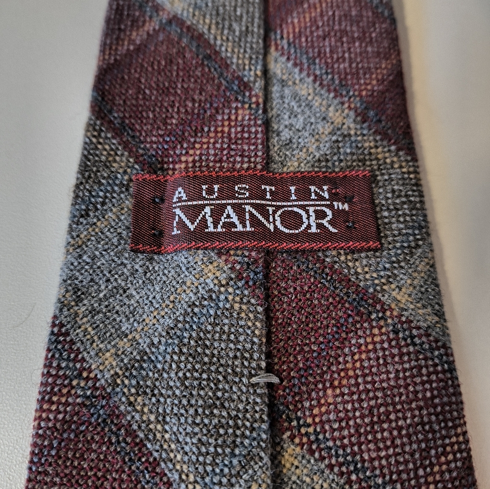 Austin Manor Plaid Wool Tie